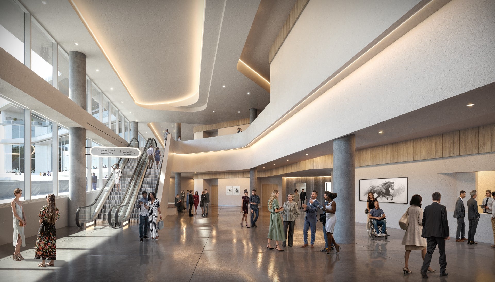 Belmont Render East Lobby