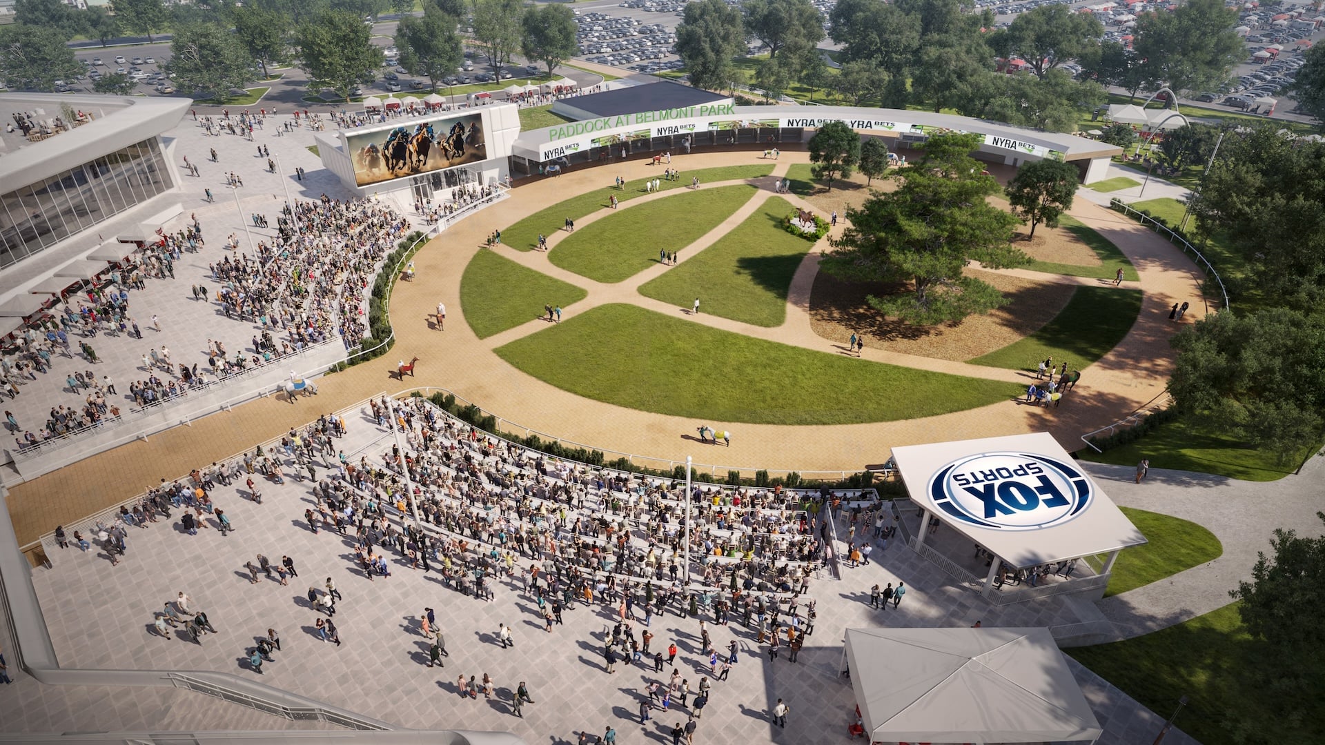 New Belmont Rendering Paddock Aerial 2025