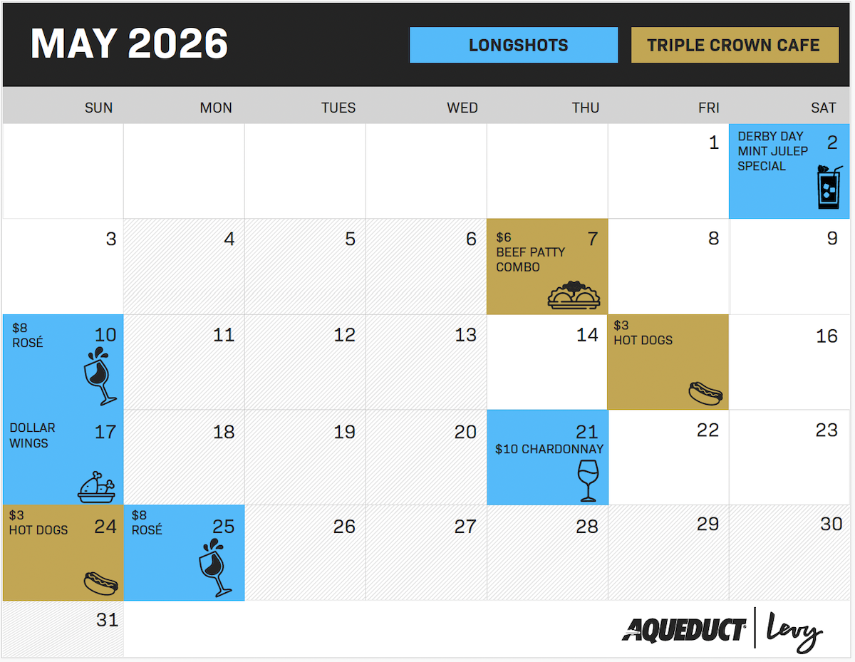 Aqu May 2026 Specials Calendar