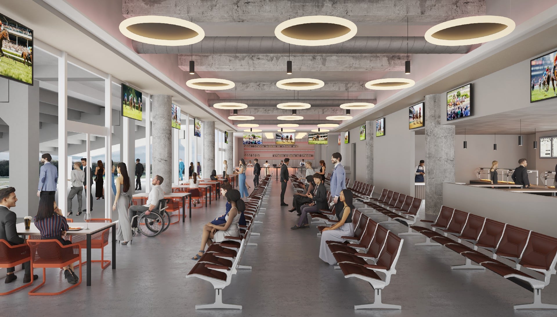 Belmont Render Trackside Lounge