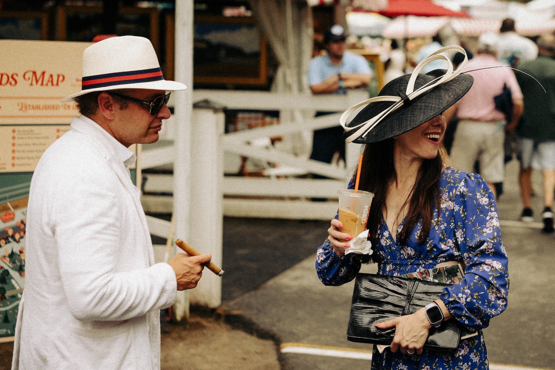 Sar 25 Couple Hats Cigar Dunkin Backyard